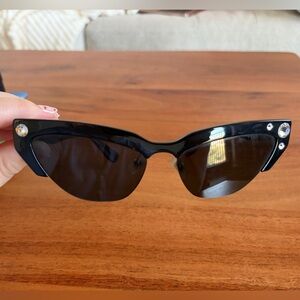 Miu Miu Black Cat-Eye Sunglasses